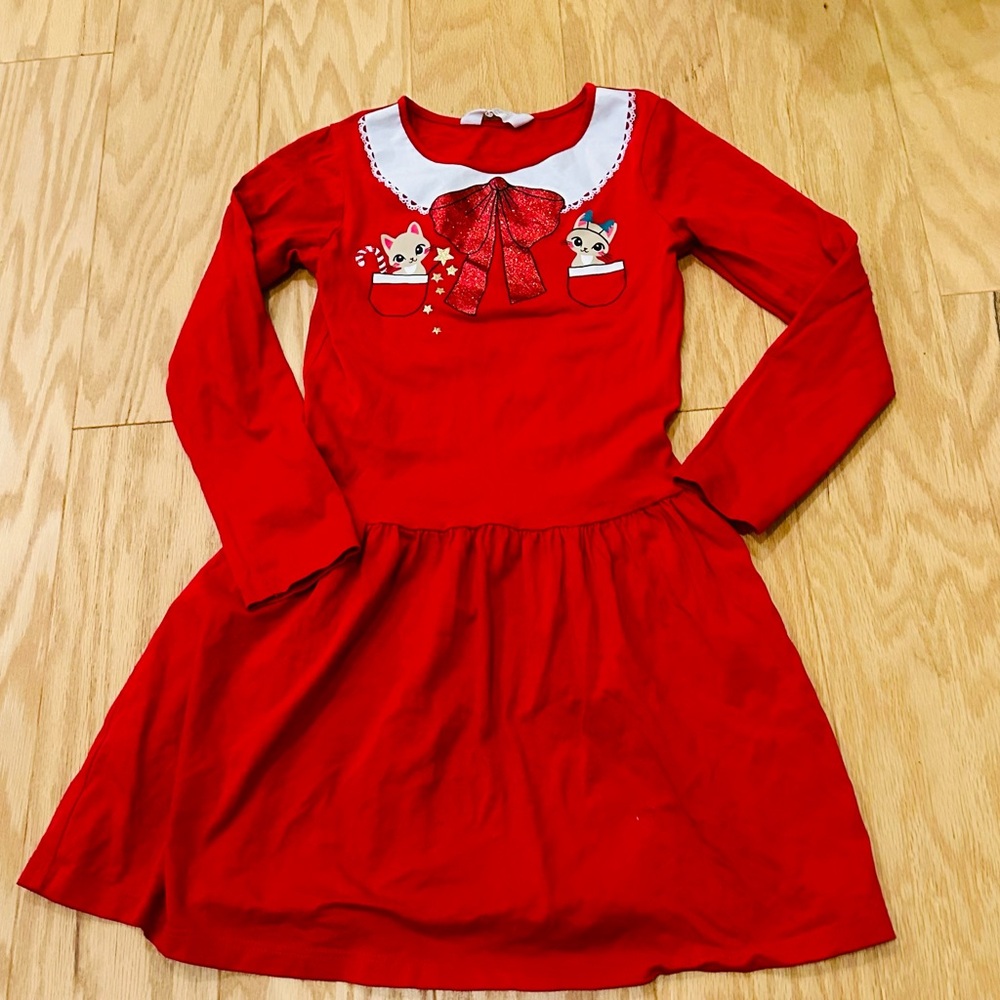 Girl’s 6x/7 H&M kitty holiday dress